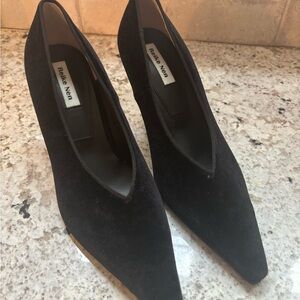 Reike Nen Black Suede Pointed Pumps